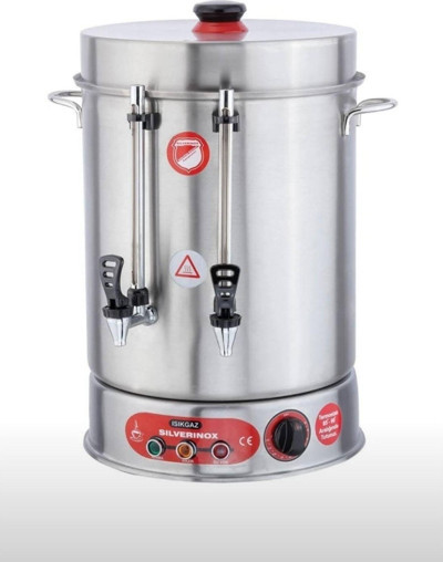 Işıkgaz Silverinox Metal Musluk Ikazlı Çay Makinesi 12 Lt.
