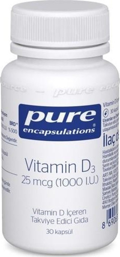 Pure Vitamin D3 25 Mcg 1000 Iu - 30 Kapsül
