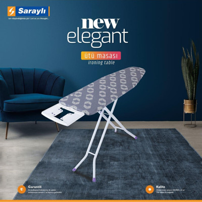 Lady Saraylı Xxx Lady New Elegant Ütü Masası Monoblok Tabla 147X42X90 Cm