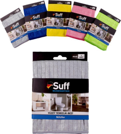 Suff Nilüfer Mikrofiber Bez/ Damalı Genel Temizlik Bezi (40X40Cm)