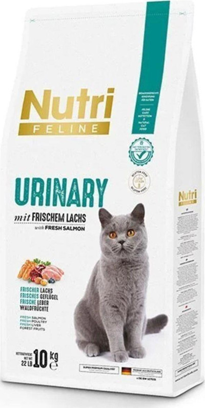 Nutri Feline Urinary Böbrek Sağlığı Destekleyici Somonlu Düşük Tahıllı Yetişkin Kedi Maması 10 Kg