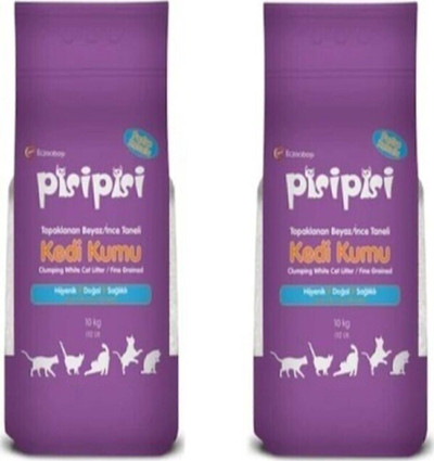 10kg Pisi Pisi Ince Pudra Kokulu Kedi Kumu 2 Adet