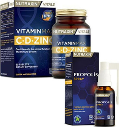 Nutraxin Propolis Sprey & Vitamin Max C D Zinc