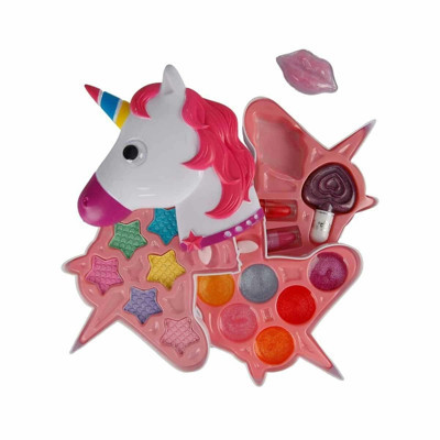 2602 Unicorn Şekilli 3 Katlı Makyaj Güzellik Seti Kız Erkek Çocuk Oyuncak Eğitici Oyuncaklar
