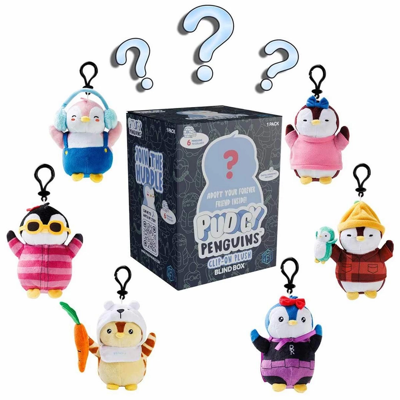 Pudgy Penguins Anahtarlık Klipsi Sürpriz Paket Kız Erkek Çocuk Oyuncak Eğitici Oyuncaklar