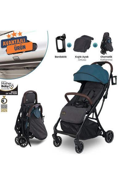 Lorelli Minori Otomatik Katlanır Kabin Boy Bebek Arabası - Opal Green
