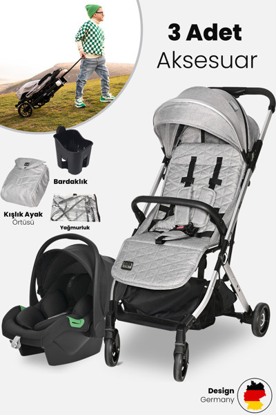 Lorelli Myla Set Alüminyum Kabin&Travel Bebek Arabası - Grey