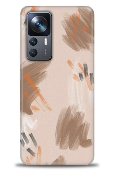MRC İletişim Xiaomi Mi 12T Kılıf HD Baskılı Kılıf - Kahve Çizgiler