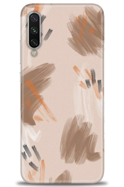 MRC İletişim Xiaomi Mi A3 Kılıf HD Baskılı Kılıf - Kahve Çizgiler