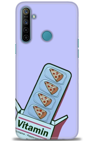 MRC İletişim Realme 5i Kılıf HD Baskılı Kılıf - Vitamin