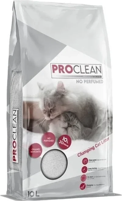ProClean Naturel Kokusuz Topaklanan Kedi Kumu Kalın Taneli 10 Lt