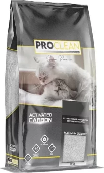 Proclean Aktif Karbonlu Topaklanan Kedi Kumu 10 Lt