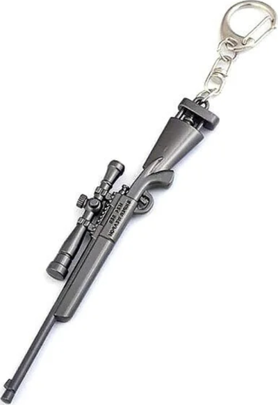 Kız Erkek Çocuk Oyuncak Pubg Metal Gri Keskin Nişancı Tüfeği Anahtarlık Kız Erkek Çocuk Eğitici Eğitici