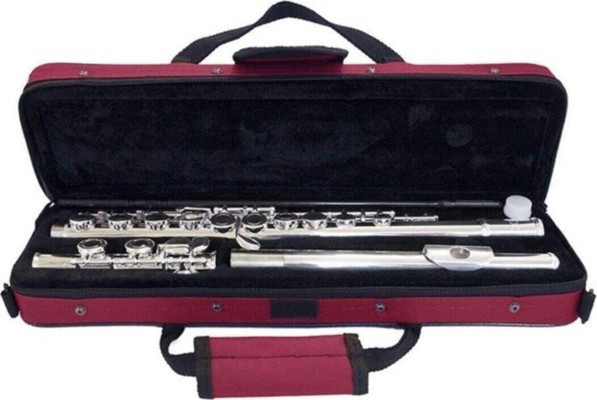 110s E-machine Silver Plated Italyan Pad Yanflüt taşıma Çantası+temizleme Çubuğu+temizlik Bezi