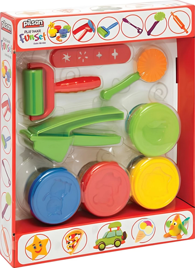 Fun Set Oyun Hamuru 4x80 gr Kız Erkek Çocuk Oyuncak Eğitici Oyuncaklar