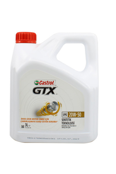 Castrol Gtx Lpg 20W-50 3 Lt Lpg'Li Araç Motor Yağı