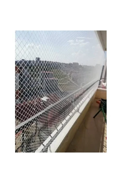 2,50 X 6 Metre Montaj Mağzemeli Kedi Güvenlik Filesi Balkon Kapama Ağı Kalın Kuş Kedi Ağı