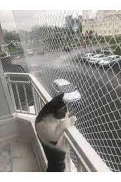 2,50X6 Metre Kedi Filesi Balkon Filesi Sık Dokuma Kalın kuş filesi 2 MİLİM