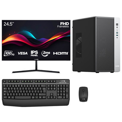 Turbox Tx6826 i7 7700 32GB DDR4 512GB NVMe SSD 24.5 inç FHD 100Hz Monitör Masaüstü Ofis Hazır Sistem