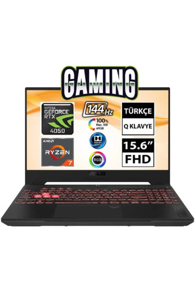 Asus Tuf Gaming A15 Fa507Nu Amd Ryzen 7 7735Hs 8Gb 2Tb Ssd Rtx 4050 W11Pro 15,6" Fhd Fa507Nuw08