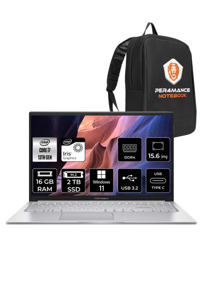 Asus Vivobook 15 X1504Va İ7 1355U 16Gb Ram 2Tb Ssd 15.6' Fhd W11Pro Nj412 & Per4 Çanta