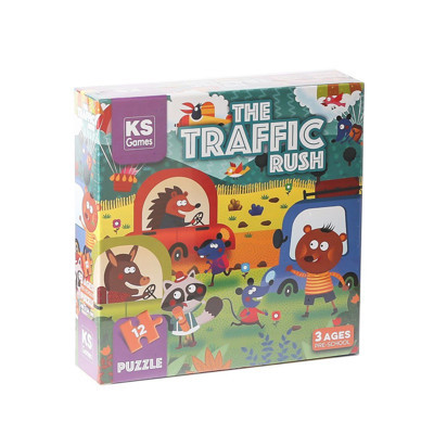 Omz PRS 32702 The Traffic Rush Pre School Puzzle 12 Parça Kız Erkek Çocuk Oyuncak Eğitici Oyuncaklar