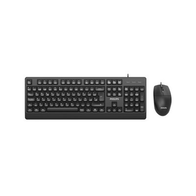 Philips Phılıps Spt6247b, Siyah, Türkçe Q, Usb Kablolu, Multimedya Klavye Mouse Set