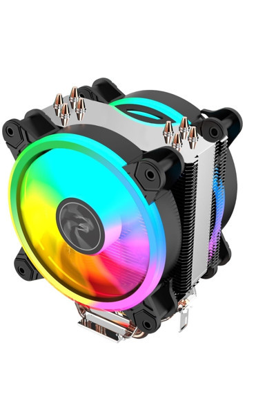 Gametech Freezer Hd 2.4 Çift Rainbow Fanlı 4X Bakır Borulu Performans Serisi Kule Tipi Işlemci Fanı