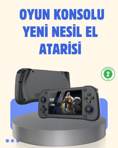 Kanonik Education 4.3 İnç IPS Ekranlı Taşınabilir Oyun Konsolu 64GB 10000 Oyun