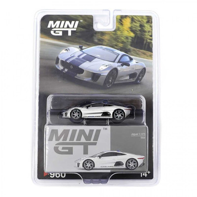 Mini GT 1:64 Jaguar C-X75 Silver Diecast Model Araba – Blister Paket