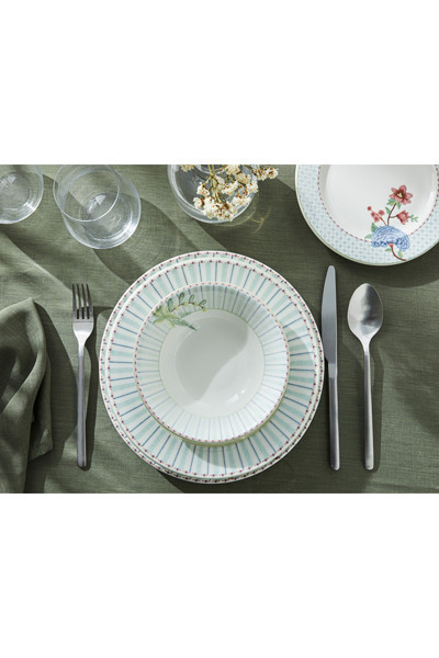 English Home Summery Porselen Yemek Takımı 8 Parça 2 Kişilik Açık Mavi