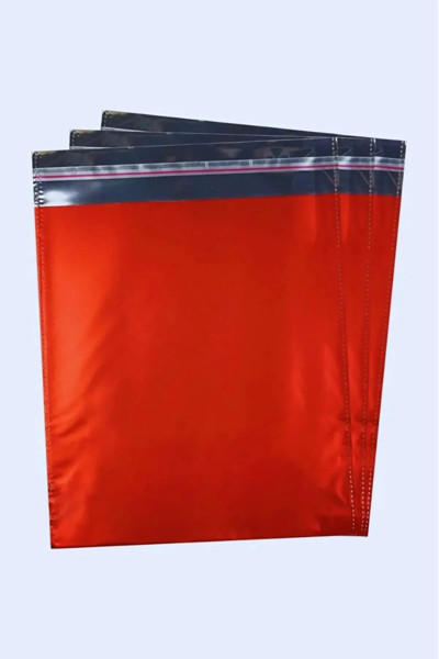Ambalaj Evi Kırmızı Lüks Metalik Yapışkanlı Hediye Paketi 40X60 Cm 25 Adet
