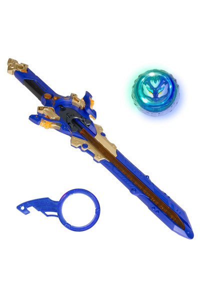 Mega Oyuncak Infinity Nado Proskill Pack Fury Wave Dragon Işıklı Metal Topaç ve Epic Launcher Kılıç Fırlatıcı 48 cm