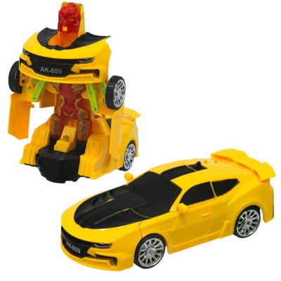 Trust Store Kutulu Pilli Robot Olan Araba 16 cm Dönüşebilen Işıklı ve Sesli Oyuncak