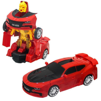 Trust Store Kutulu Pilli Robot Olan Araba 16 cm Dönüşebilen Işıklı ve Sesli Oyuncak