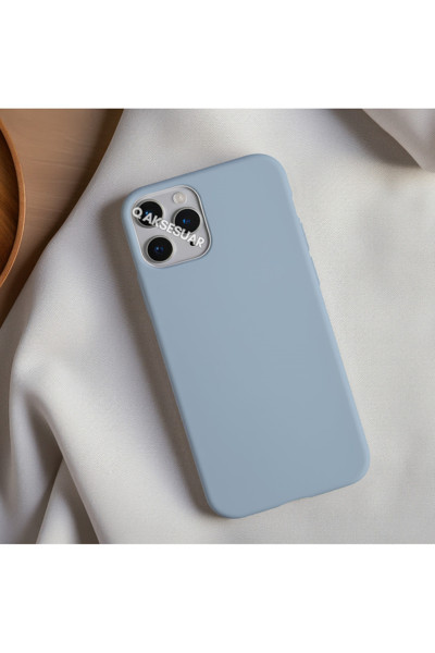 Q Aksesuar İphone 14 Uyumlu Içi Kadife Lansman Silikon Kılıf Yumuşak Doku Hissi Kapak