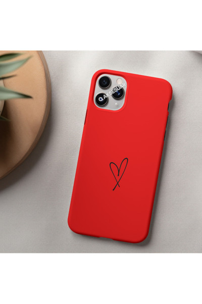 Q Aksesuar İphone 11 Uyumlu Kalpli Kılıf