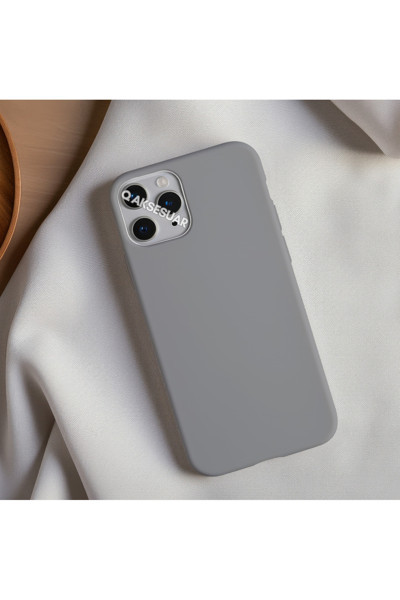 Q Aksesuar İphone 11 Uyumlu Içi Kadife Lansman Silikon Kılıf Yumuşak Doku Hissi Kapak
