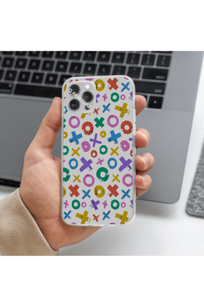 Q Aksesuar Samsung Galaxy A30 Uyumlu Xo Tasarımlı Premium Şeffaf Telefon Kılıfı