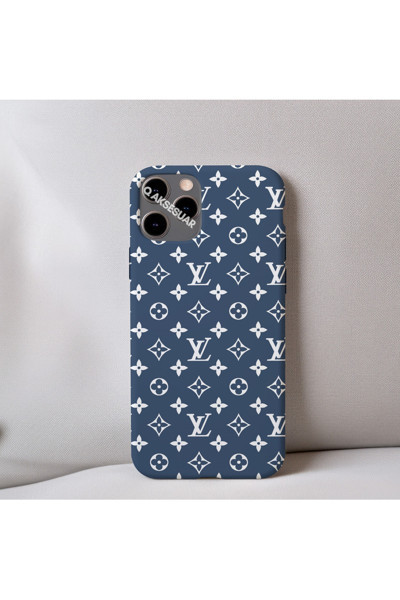 Q Aksesuar İphone Se 2.Nesil (2020) Uyumlu İçi Kadife Lv Desenli Tasarım Telefon Kılıfı