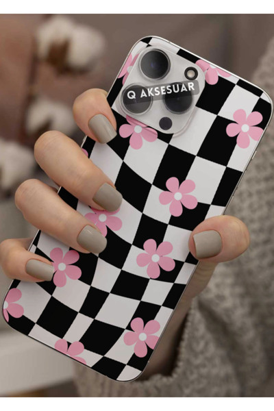 Q Aksesuar Xiaomi Redmi 12C Uyumlu Şekiller Tasarımlı Şeffaf Telefon Kılıfı Kapak Case
