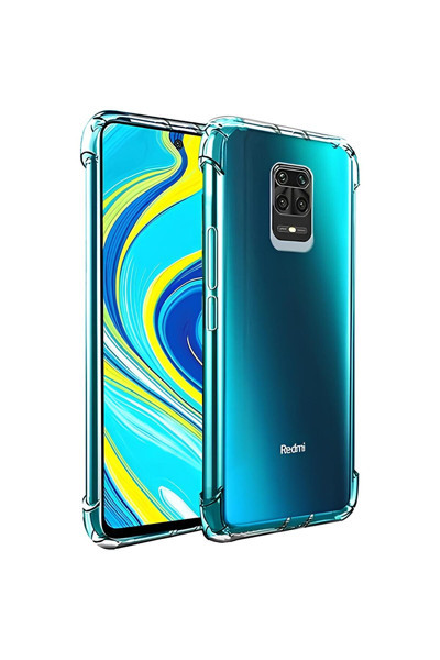 Q Aksesuar Xiaomi Redmi Note 9 Pro Uyumlu Renksiz Silikon Şeffaf Telefon Kılıfı