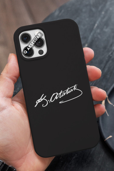 Q Aksesuar Xiaomi Redmi Note 9 Uyumlu Atatürk Tasarımlı Premium Telefon Kılıfı