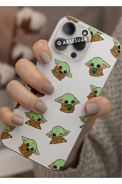 Q Aksesuar Xiaomi Redmi Note 11 Pro 4G Uyumlu Baby Yoda Tasarımlı Şeffaf Telefon Kılıfı Kapak Case