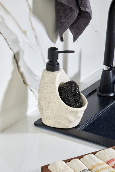 Cooker Seramik Süngerlikli Sıvı Sabunluk – 180 Ml | Şık, Pratik Ve Hijyenik Çözüm!