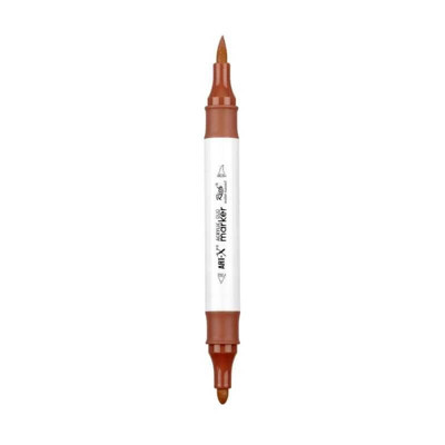 Supertrend Acrylic Duo Marker Çift Uçlu Su Bazlı Boyama Markörü No:204 Çikolata