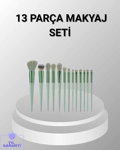Kanonik Education 13 Parça Makyaj Fırça Seti – Ergonomik, Dökülme Yapmayan, Taşınabilir