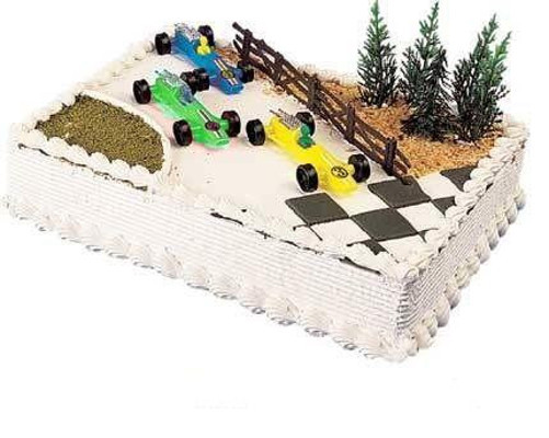 Pastaland Araba Yarışı Temalı Maket Pasta Süsü