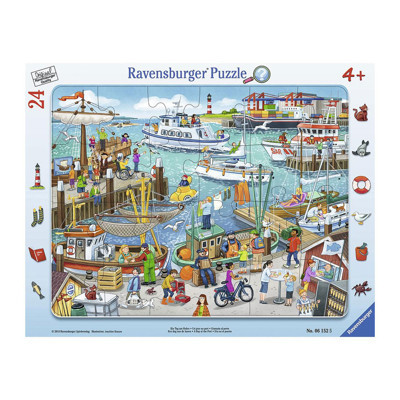 Ravensburger Çocuk Puzzle 24 Parça Limanda Bir Gün 61525