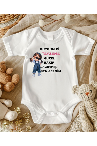 Lupi Teyze Yazılı İsimli Zıbın Bebek Zıbın Bebek Giyim Yenidoğan Hediye